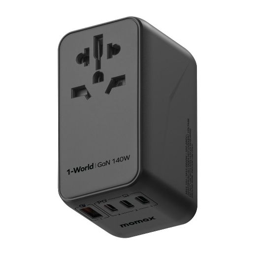 Picture of Momax 140W 4 Port Travel Adaptor - Black