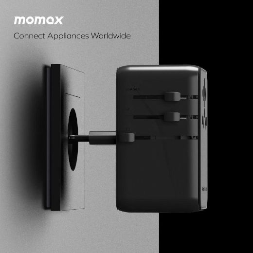 Picture of Momax 140W 4 Port Travel Adaptor - Black